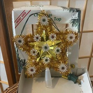 Vintage 70’s Gold Star Christmas Tree Topper